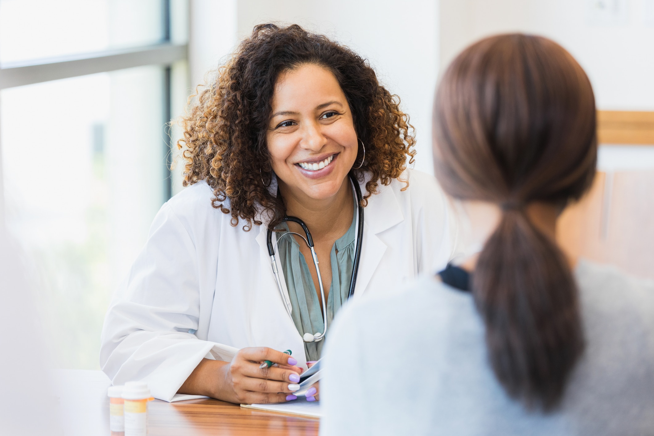 doctor smiling at patient